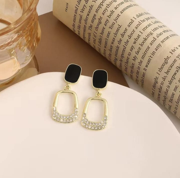 Celestique Korean Earrings For Women Black