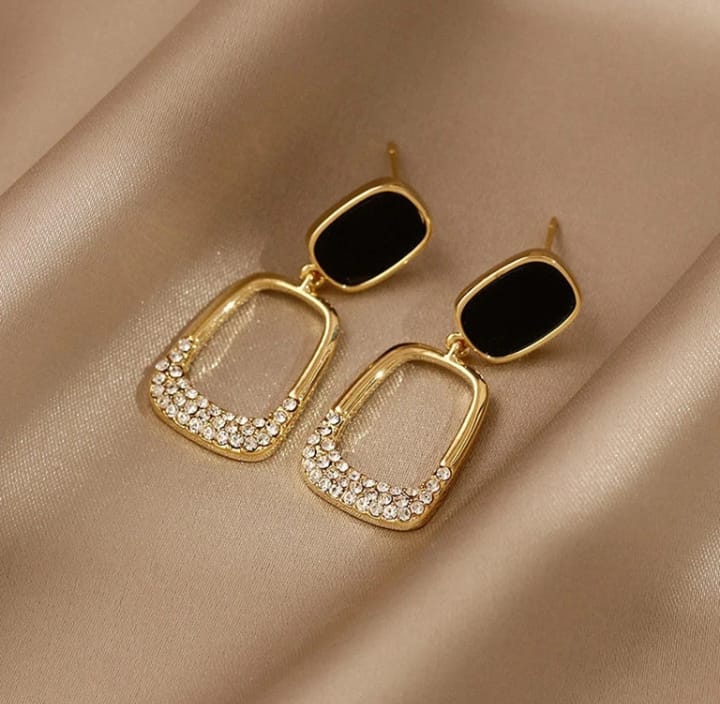 Celestique Korean Earrings For Women Black